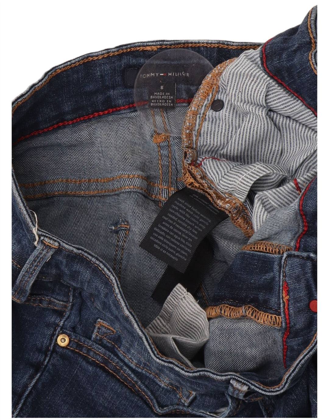 Tommy Hilfiger Jean slim pour femme US 8 Medium W30 L27 Bleu Coton