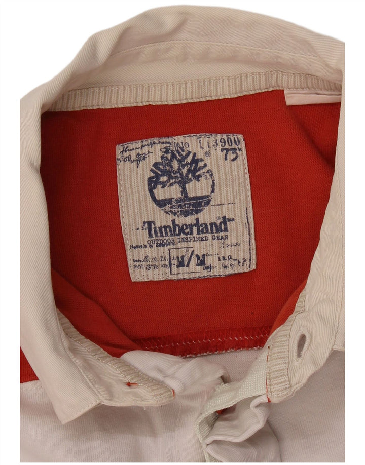 TIMBERLAND Polo de Rugby à Manches Longues Homme Rayé Rouge Moyen