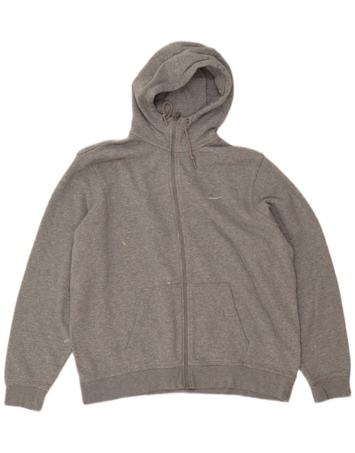 NIKE Pull à capuche zippé pour homme 2XL Gris Coton