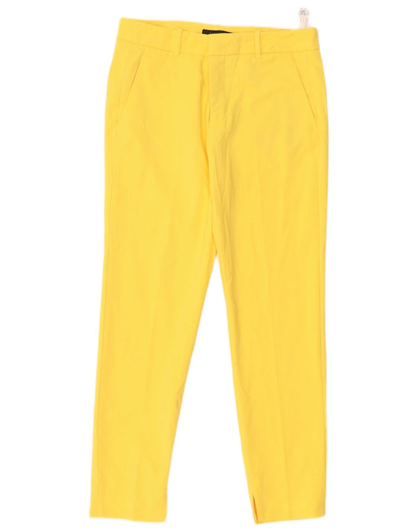 Zara Pantalon Chino Slim Femme EU 38 Small W28 L28 Coton Jaune