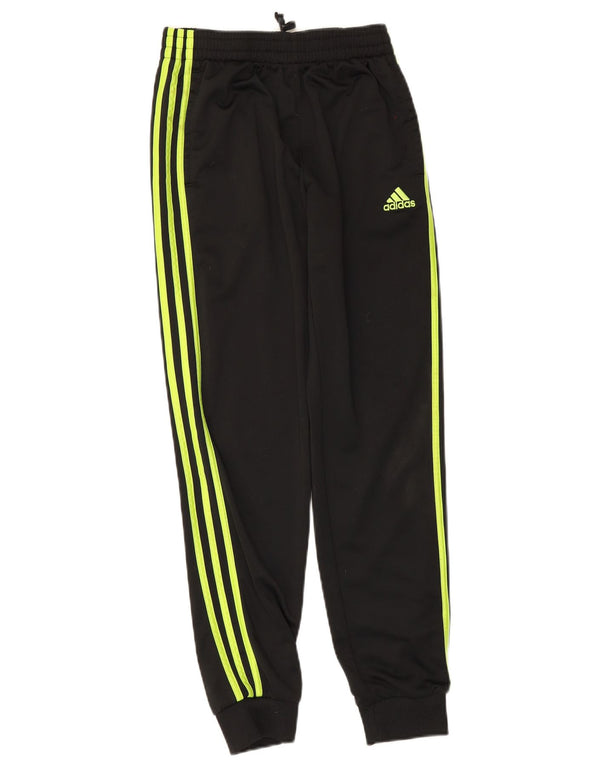 Adidas Boys Tracksuit Trousers Joggers 14-15 Years Black Polyester