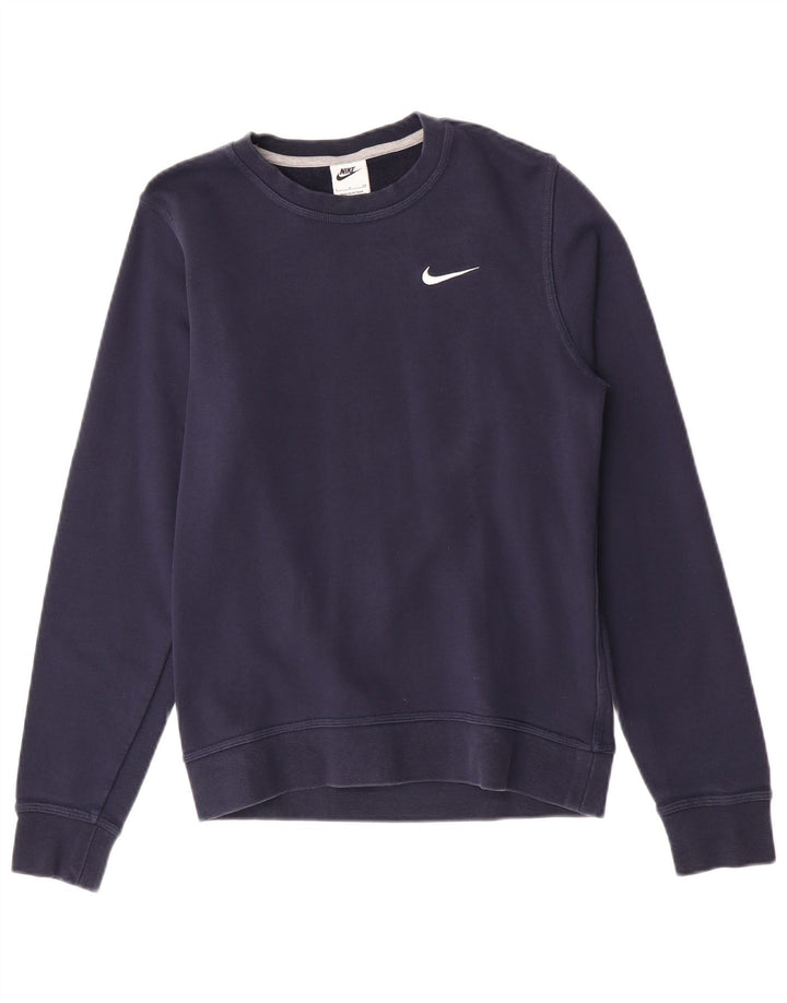 Nike Sweat-shirt pour homme en coton bleu marine Taille S