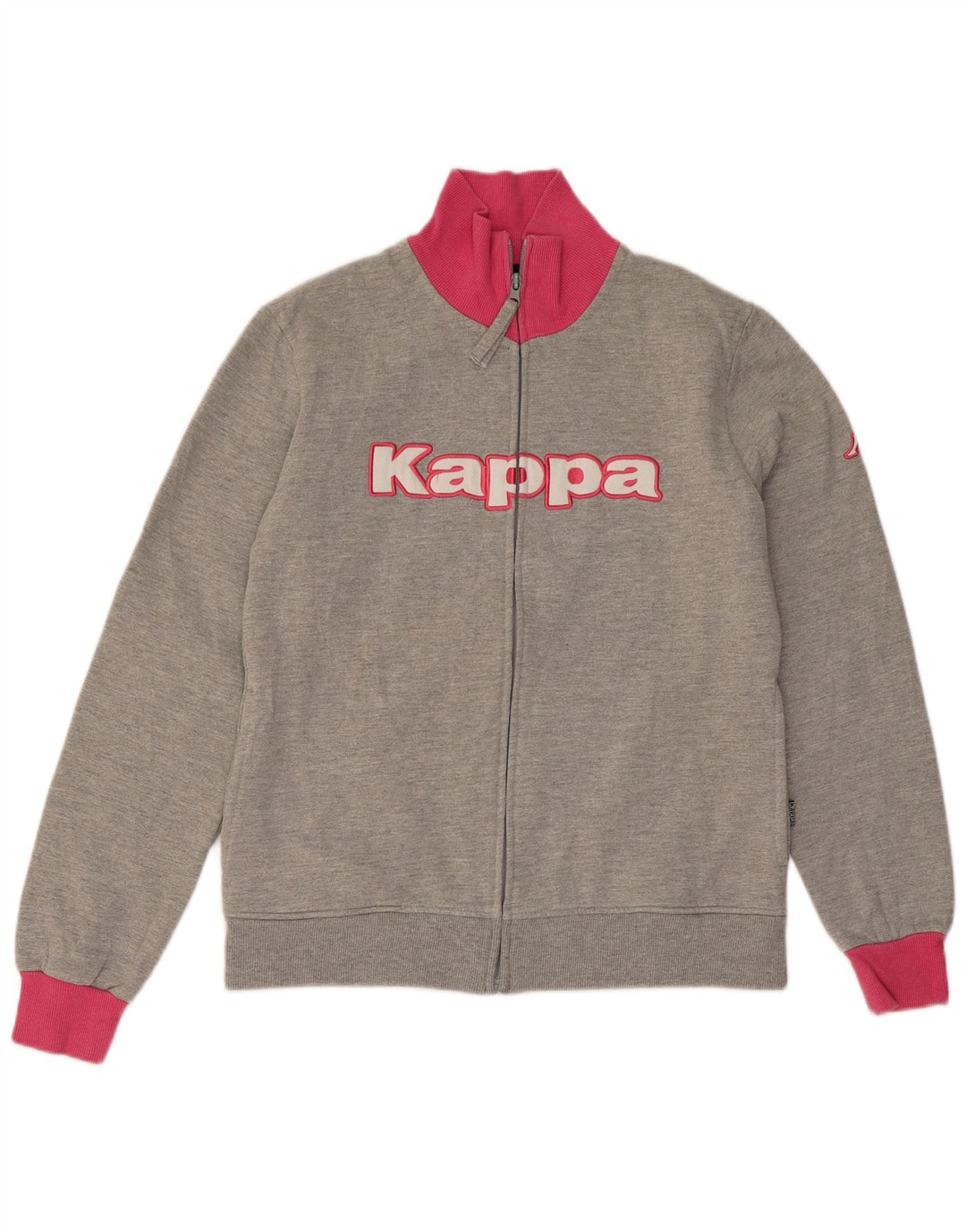 Kappa Veste de survêtement graphique pour femme UK 12 Gris moyen Colourblock