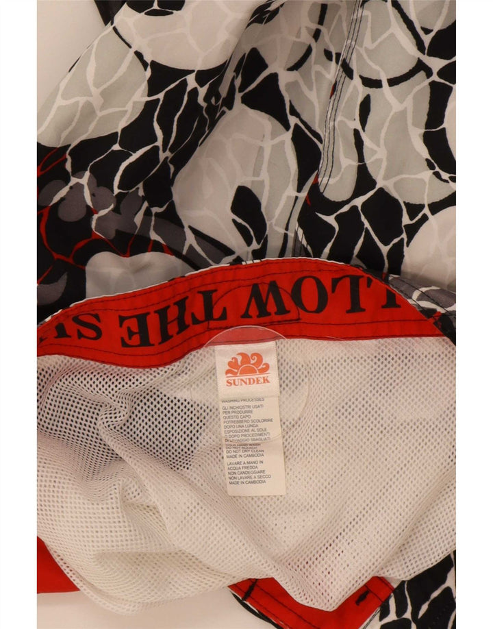 Sundek Short de bain graphique pour homme en polyester floral noir