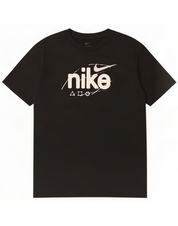 Nike T-shirt graphique pour homme Large Noir Polyester