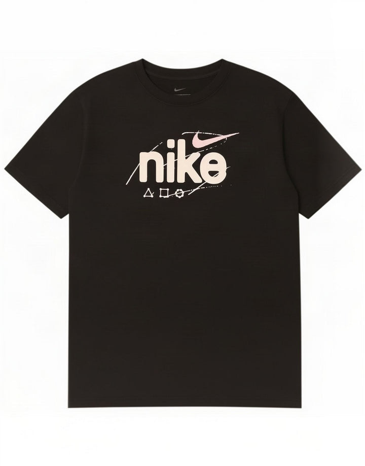 Nike T-shirt graphique pour homme Large Noir Polyester