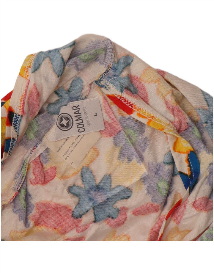 Colmar Femme Wrap Crop Top UK 14 Grand Coton Floral Multicolore