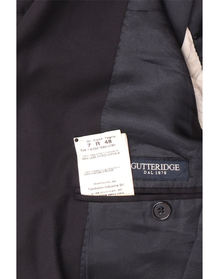 Gutteridge Veste Blazer 2 Boutons Homme IT 48 Laine Bleu Marine Moyen