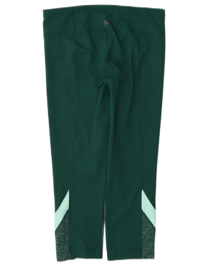 Under Armour Legging Capri Femme UK 10 Small Vert Polyester