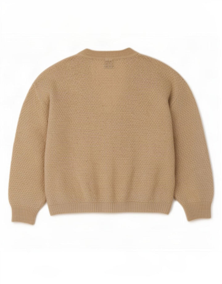 Think Pink Pull Cardigan Homme IT 48 Laine d'Agneau Beige Moyen
