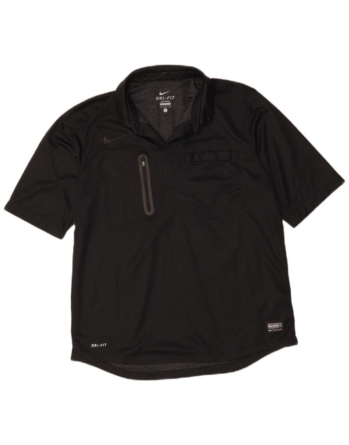 Nike Polo Dri Fit pour homme en coton noir Taille L