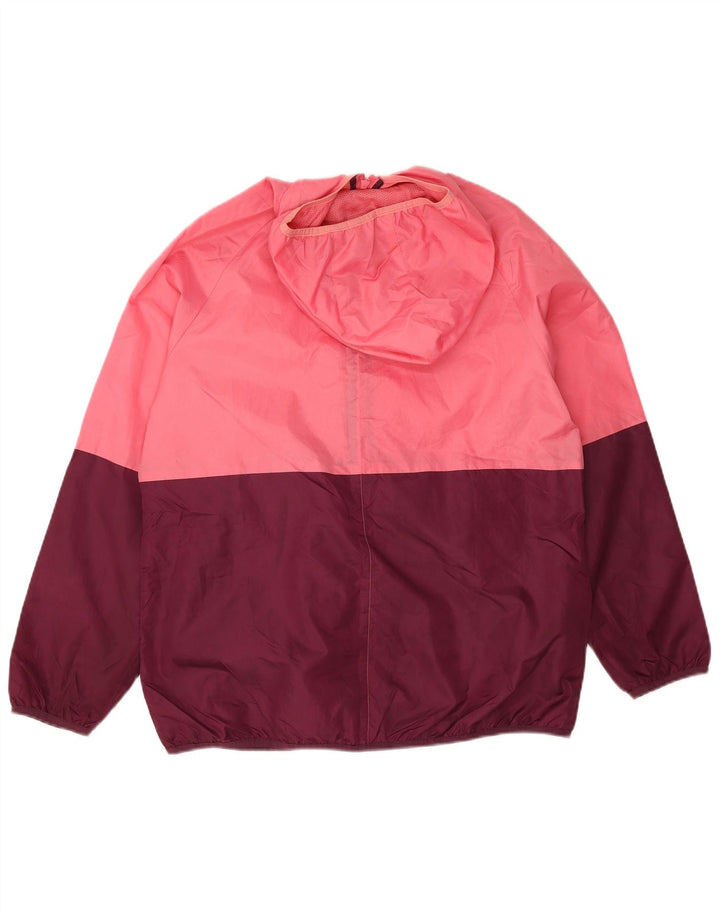 Marks & Spencer Veste de pluie à capuche pour femme UK 14 Rose moyen Colourblock