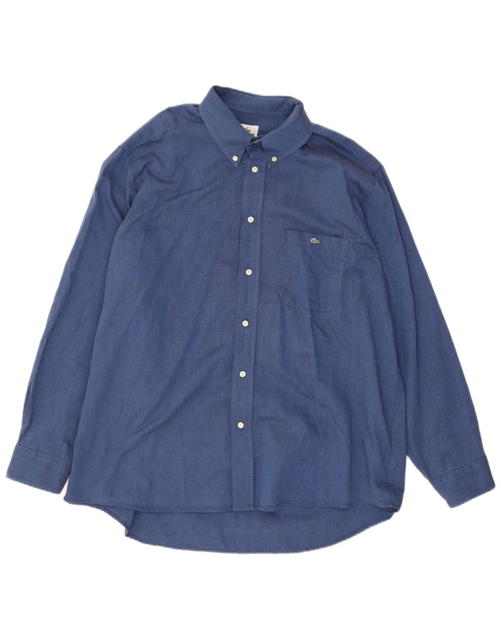 Lacoste Chemise Homme Taille 43 Grand Coton Bleu