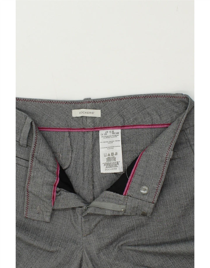 DOCKERS Womens Straight Casual Trousers US 12 Large W34 L30 Grey Polyester Vintage Dockers and Second-Hand Dockers from Messina Hembry 