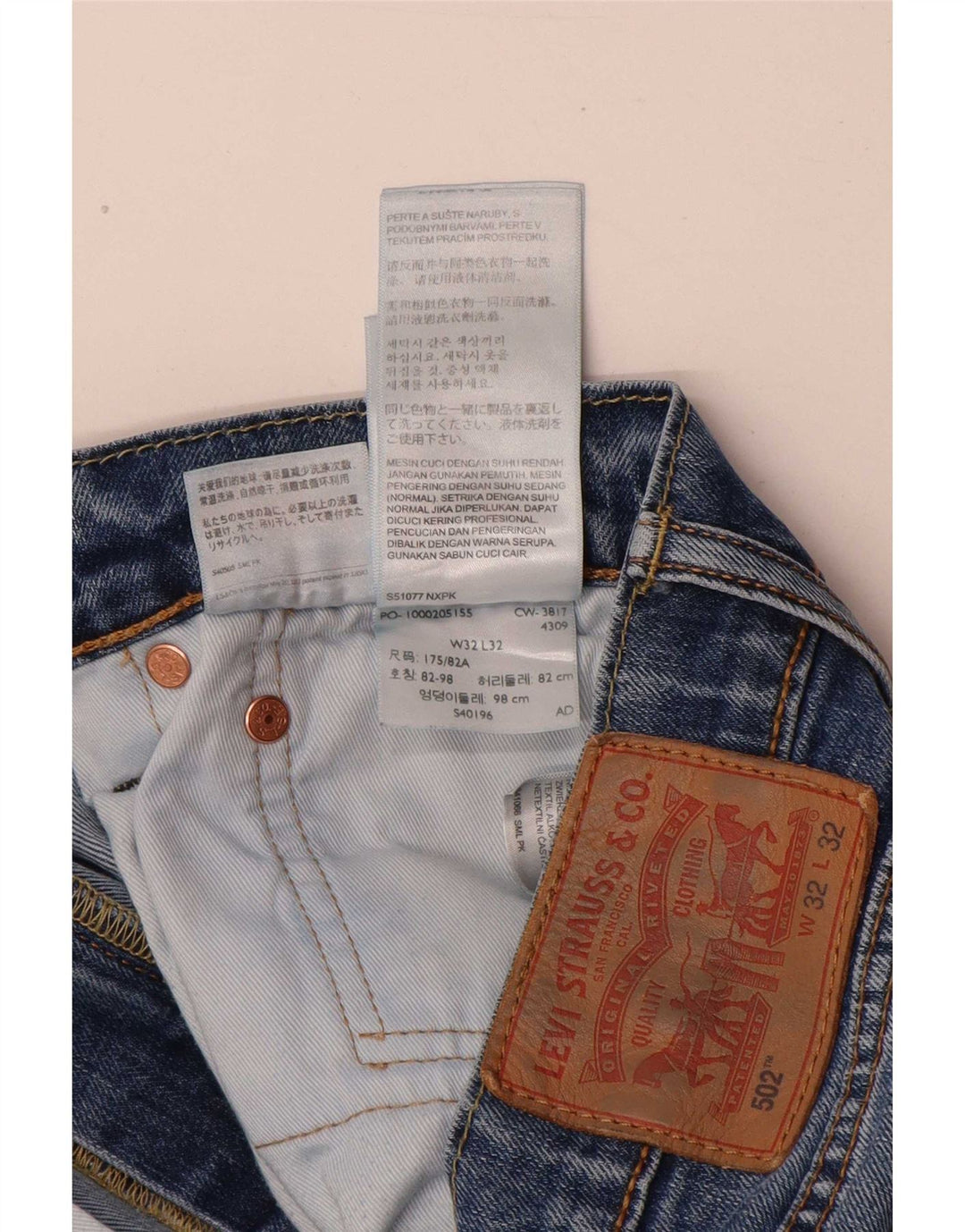 Levi's Jean 502 Tapered Homme Bleu Coton W32 L32