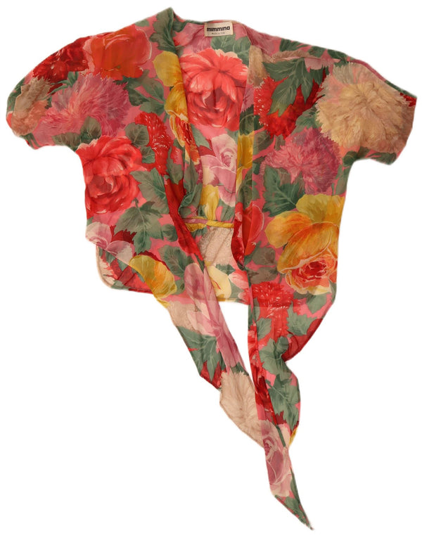 vintage Femme 2 Pièces Jupe Ensemble IT 42 Moyen W26 Multicolore Floral