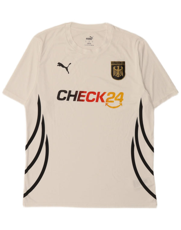 Puma T-Shirt Deutschland Graphic Homme Blanc Large Polyester