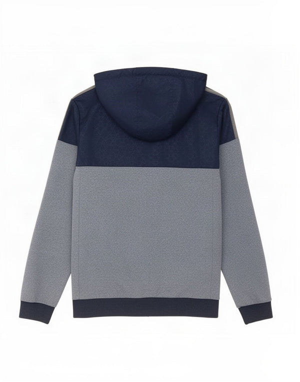 Adidas Pull à capuche zippé pour homme Petit Bleu Colorblock Polyester