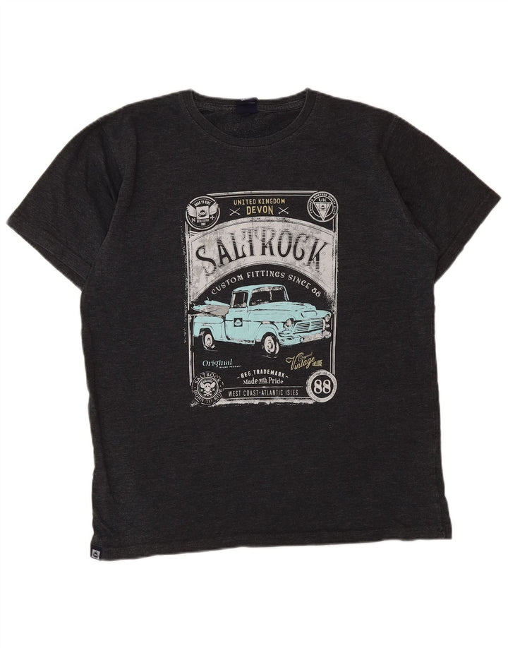 Saltrock T-Shirt Graphique Homme Petit Gris Coton
