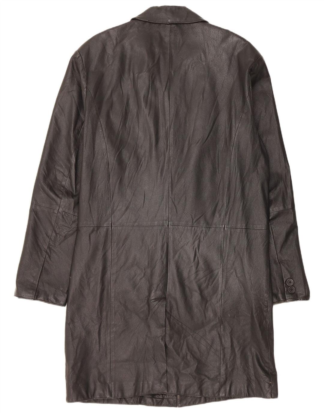Angelo Litrico Manteau en cuir pour homme UK 38 Cuir noir moyen