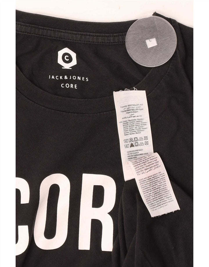 Jack & Jones T-Shirt Graphique Homme Grand Noir Coton