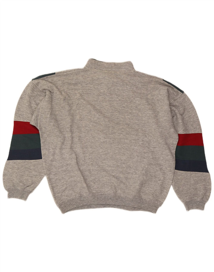 North Pole Sweat-shirt à col zippé pour homme XL Gris Colorblock