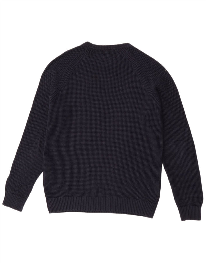 Zara Pull à col rond pour homme en coton bleu marine Taille L