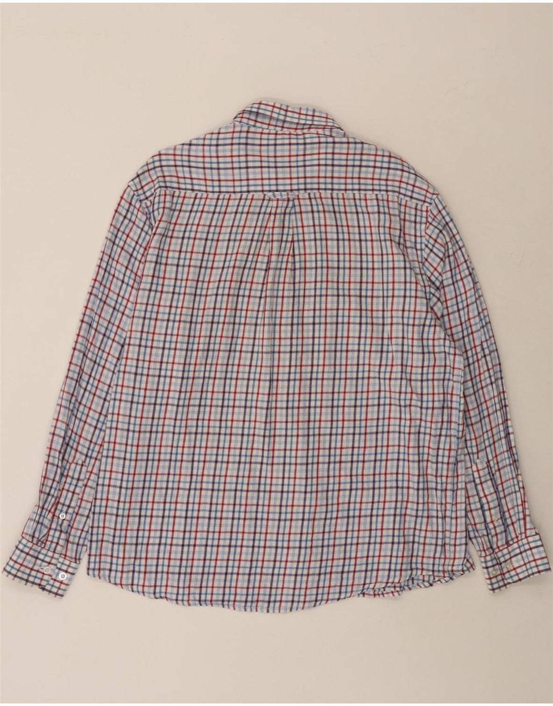 JAMES PRINGLE Chemise en Flanelle Homme Grand Carreau Bleu Coton