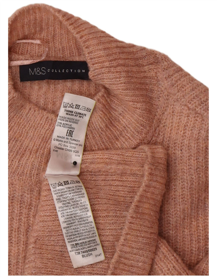 Marks & Spencer Pull court à col roulé pour femme Rose moyen UK 12