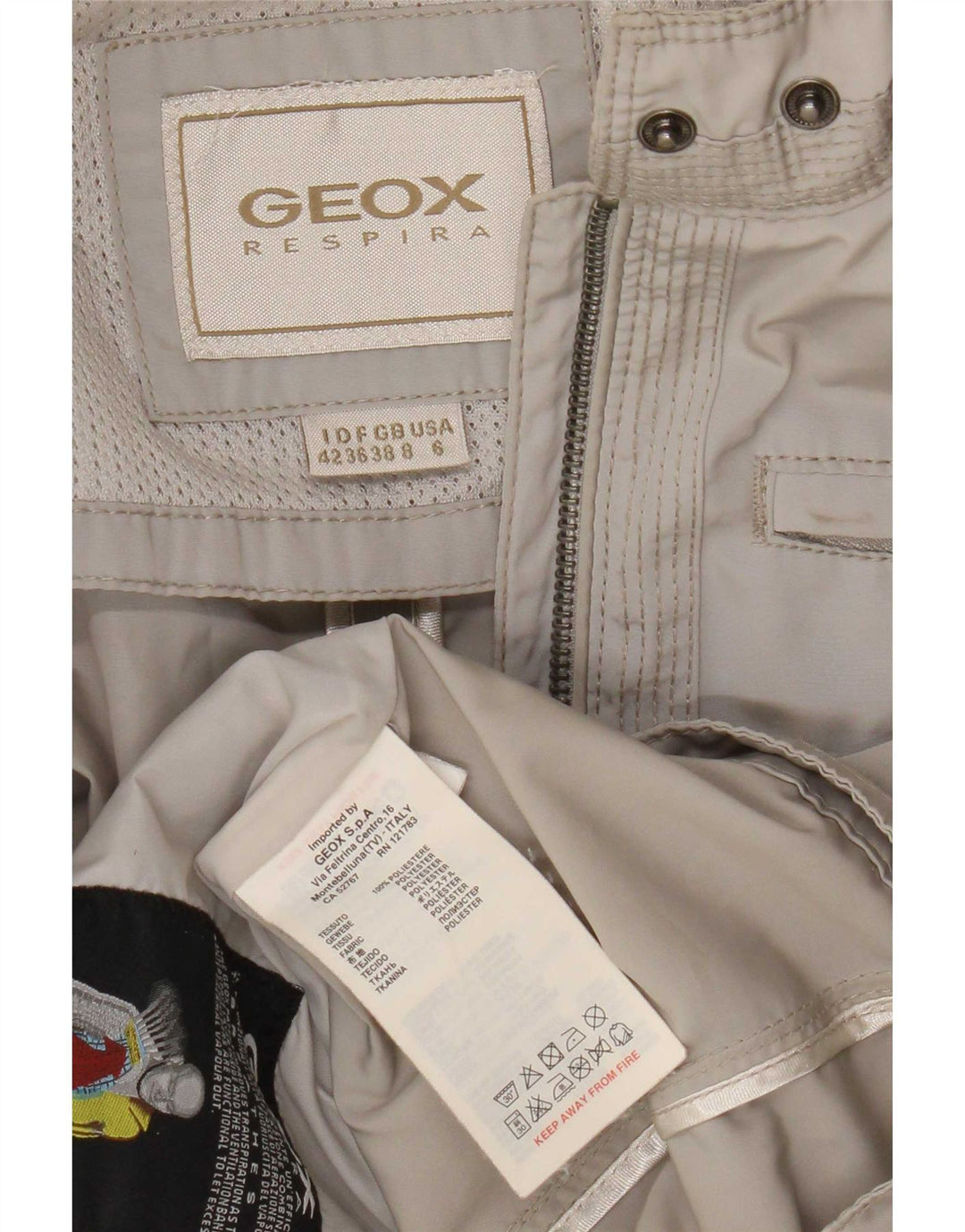 Geox Veste utilitaire pour femme UK 8 Small Gris Polyester