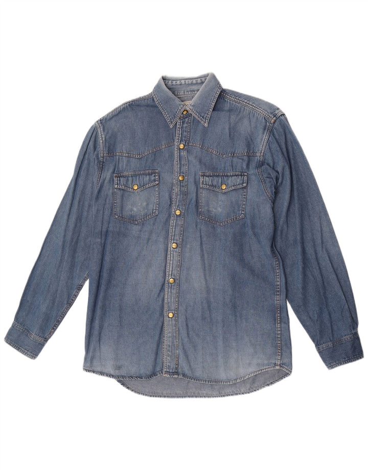Tailor & Son Chemise en jean pour homme Taille 41/42 Grand Bleu