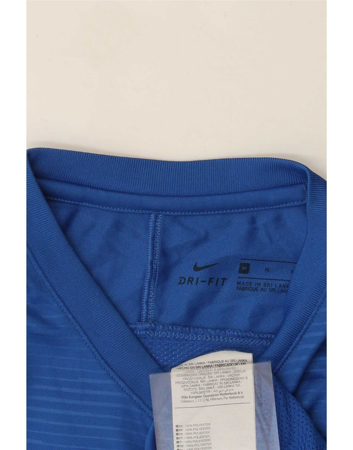 Nike Hommes Dri Fit Graphic T-Shirt Haut Bleu Moyen Rayures Polyester