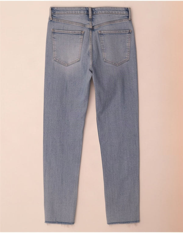 Zara Jean fuselé pour femme EU 42 Large W32 L26 Bleu Coton