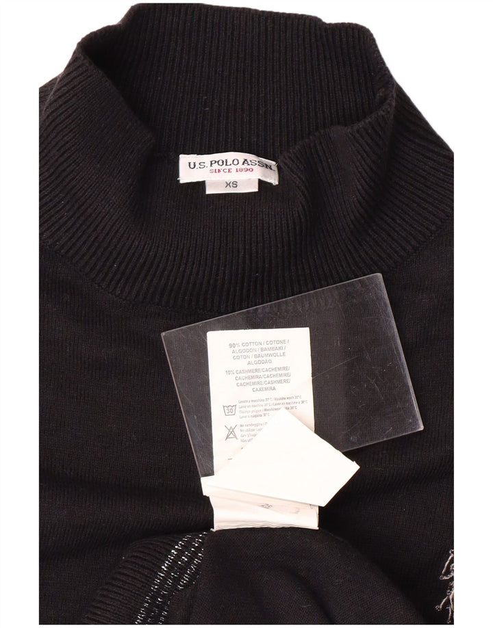 POLO AMÉRICAIN ASSN. Pull col roulé femme UK 6 XS coton noir