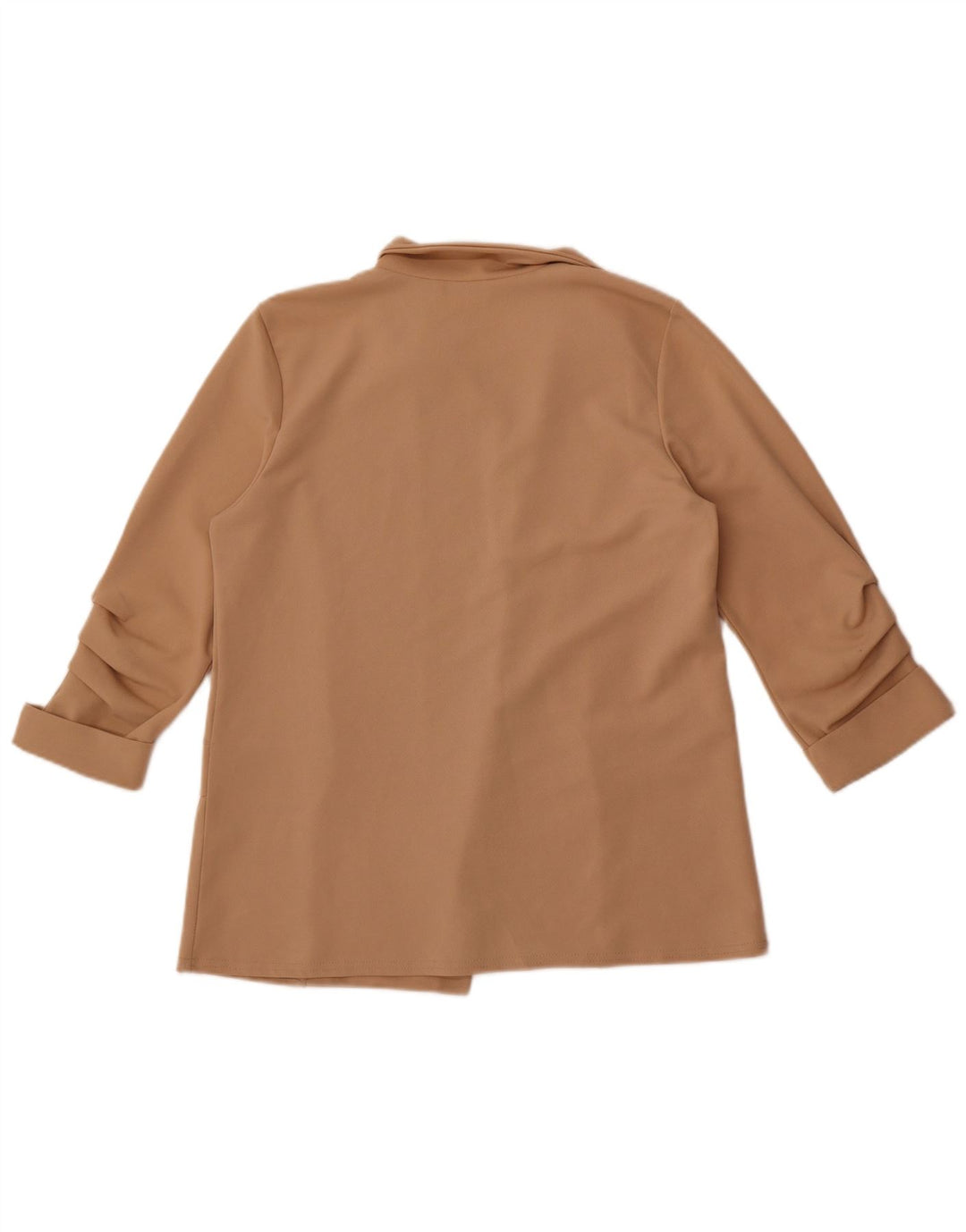 Quiz Veste blazer ouverte à manches 3/4 pour femme UK 12 Beige moyen Polyester