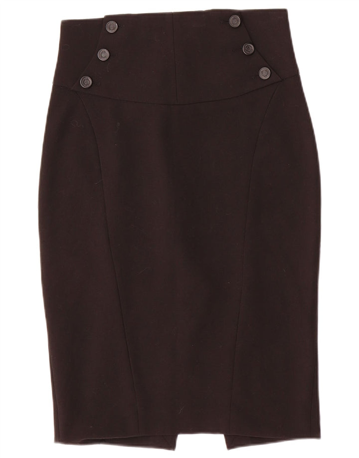 Zara Femme Jupe Crayon Taille Haute Moyen W26 Noir