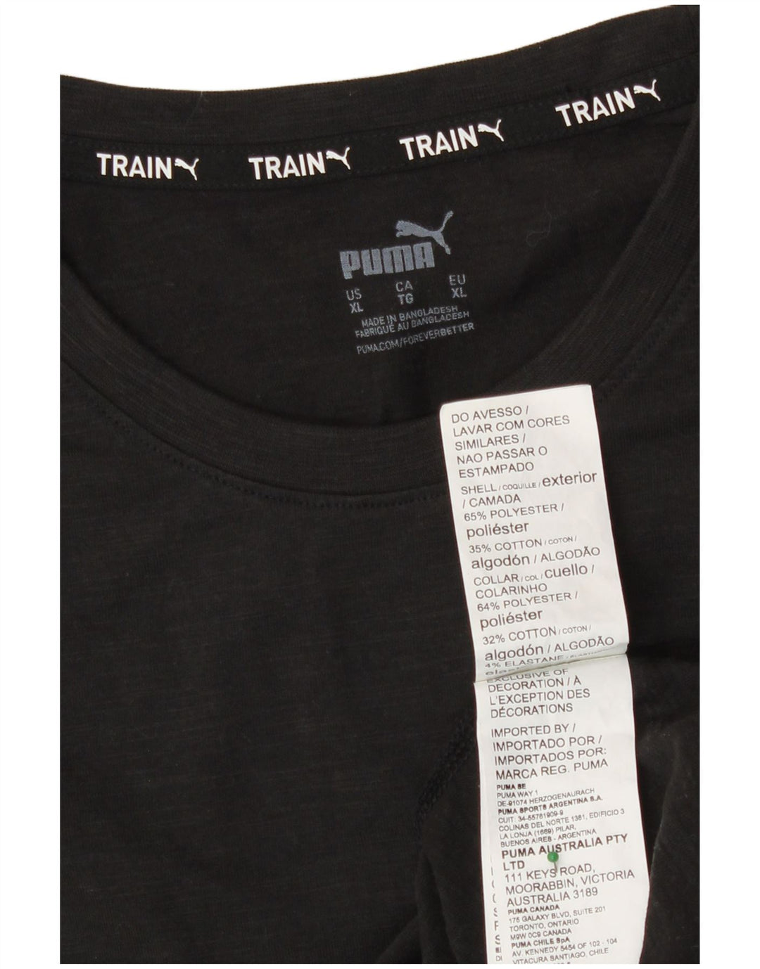 Puma T-Shirt Graphique Homme XL Noir Polyester