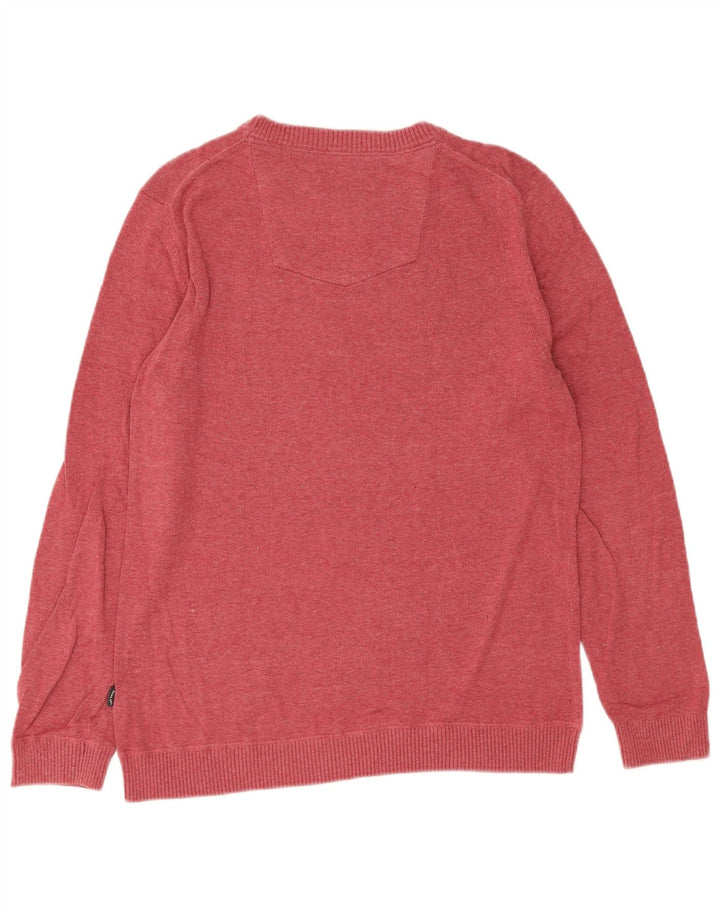 Fat Face Pull Col Ras du Cou Homme Rouge Moyen Coton