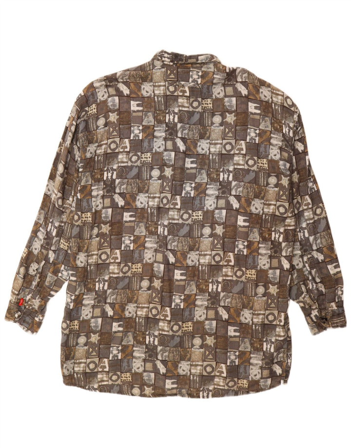 SIGNUM Chemise Longue Homme Grand Patchwork Gris