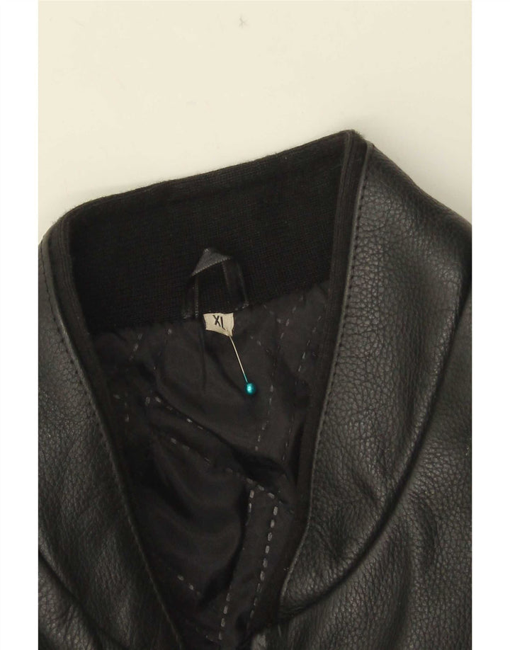 veste en cuir homme vintage UK 42 XL Noir