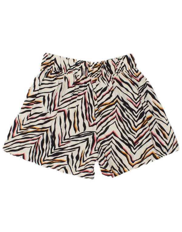 Marks & Spencer Short décontracté pour femme UK 8 Small W28 Blanc imprimé animal