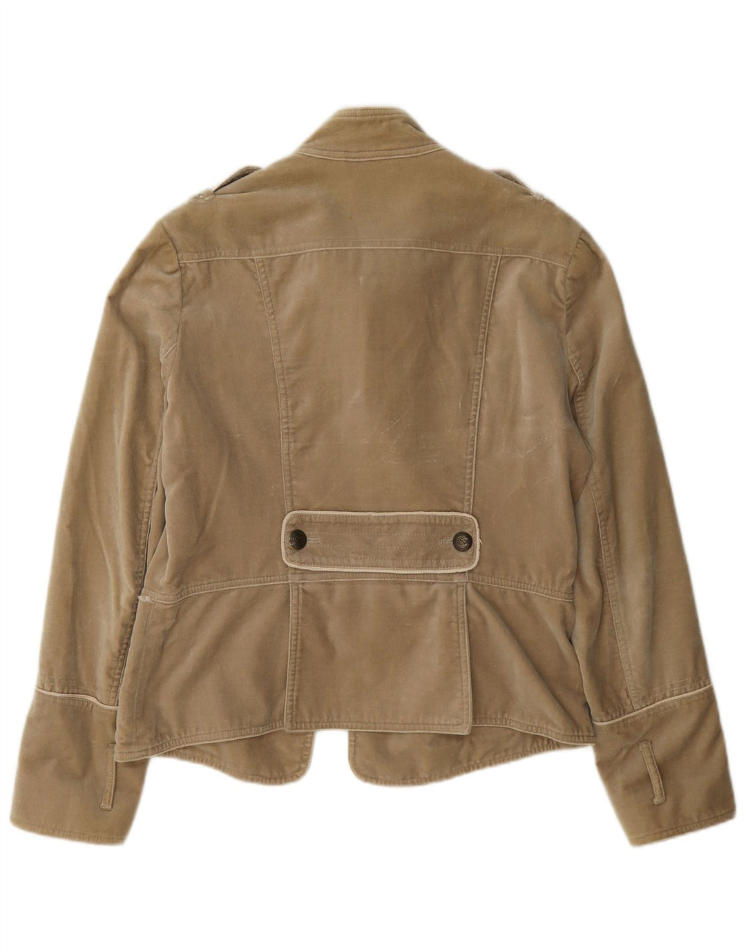 Massimo Dutti Veste blazer militaire double boutonnage pour femme UK 18 XL Beige