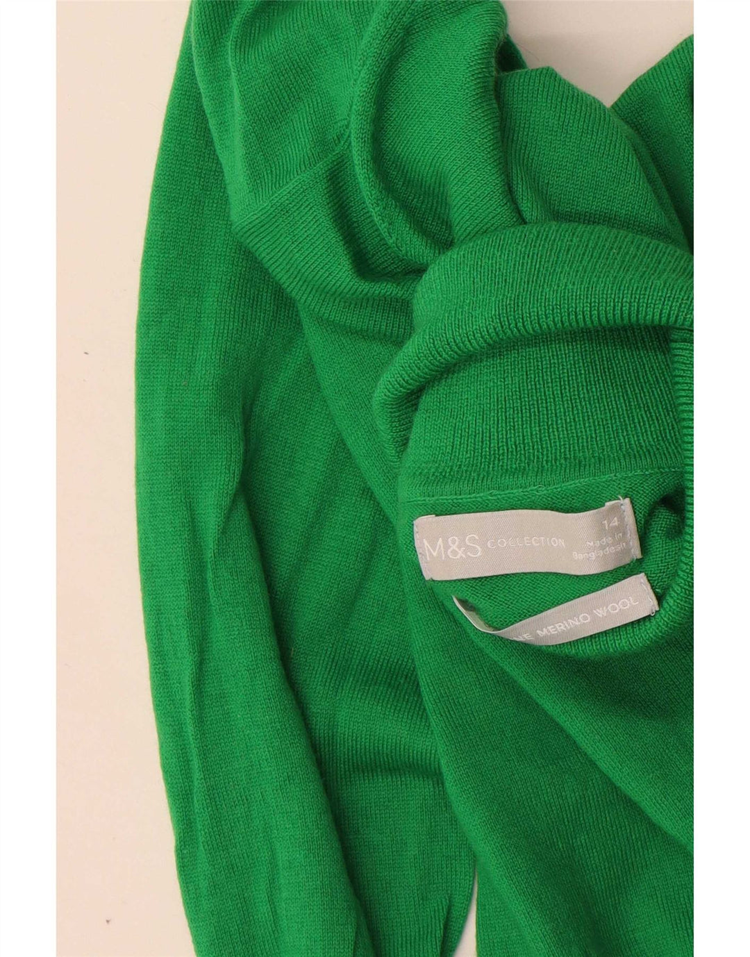 Marks & Spencer Pull col roulé pour femme UK 14 Large Vert