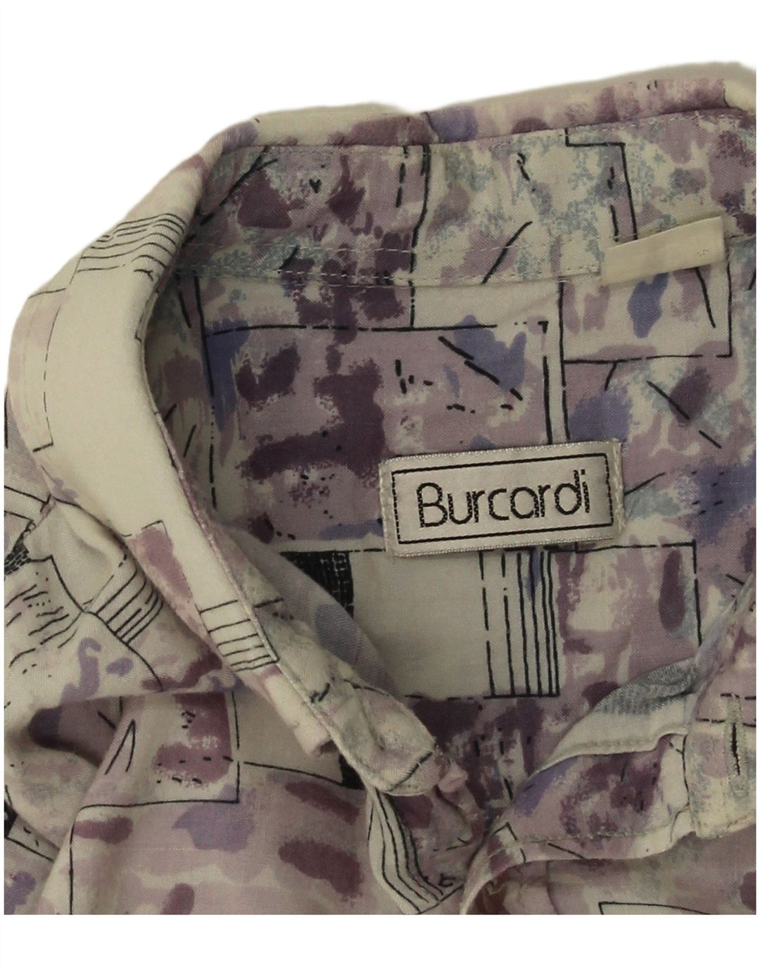 Burcardi Chemise à Manches Courtes Homme Large Multicolore Géométrique