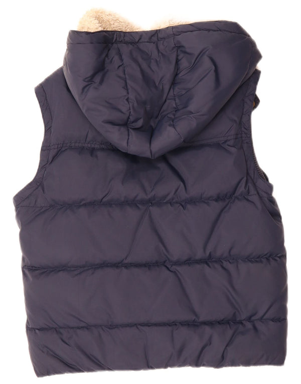 JACK WILLS Gilet rembourré à capuche surdimensionné pour femme UK 10 Small Bleu marine