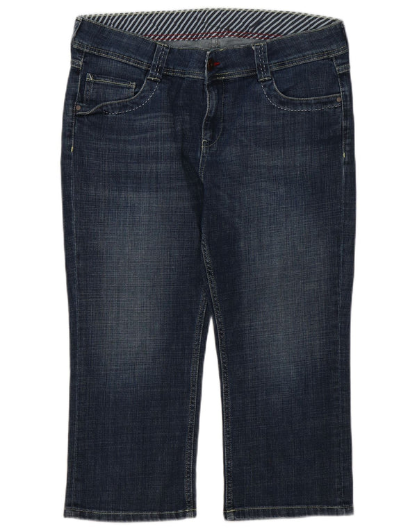 Marks & Spencer Jean Capri pour femme UK 16 Large W34 L21 Bleu marine Coton