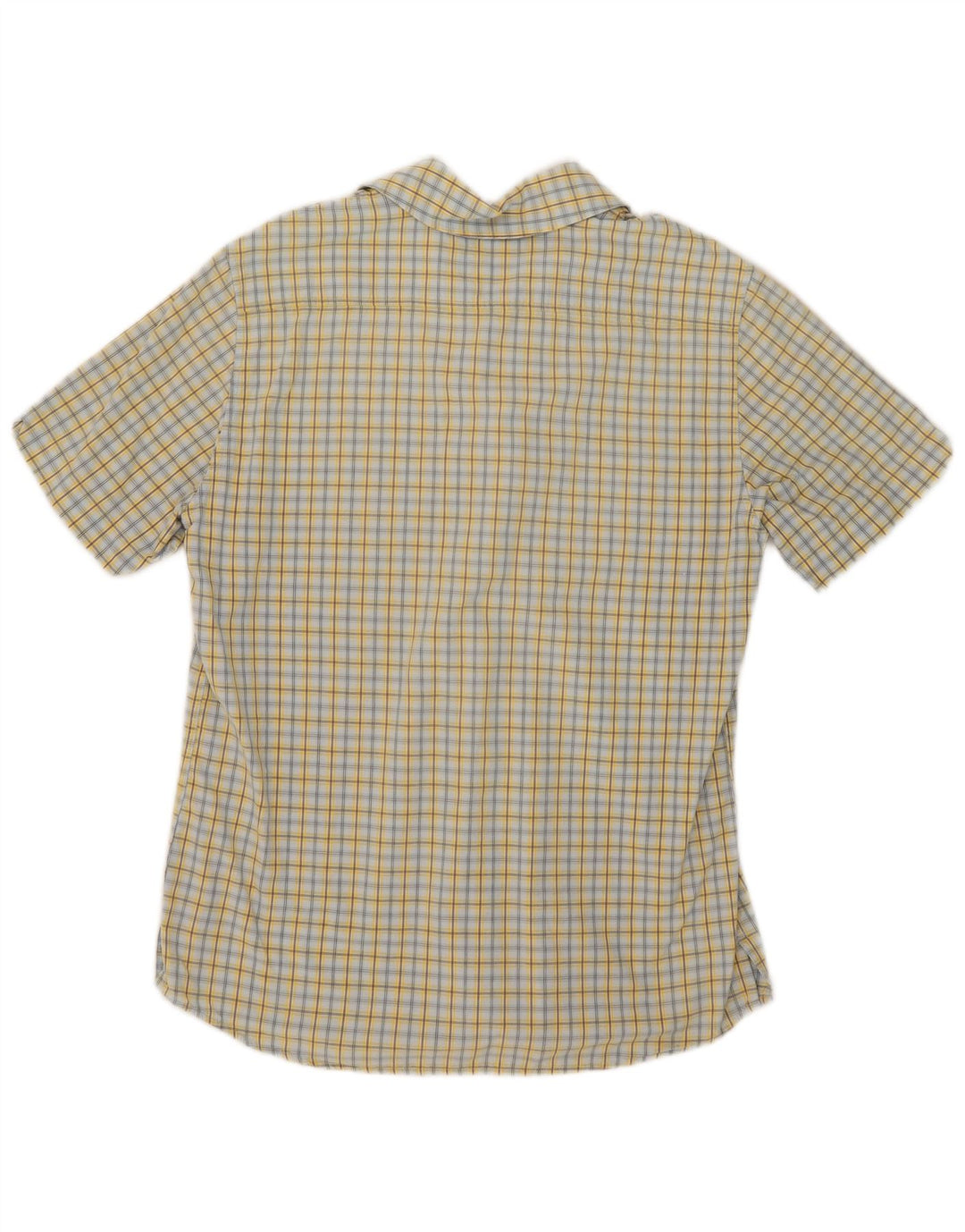 Gas Chemise à manches courtes homme en coton à carreaux jaune moyen