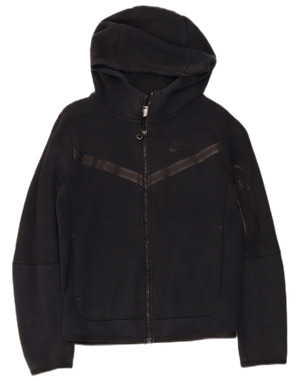 Nike Garçon Zip Sweat à capuche 10-11 ans Coton Noir Moyen