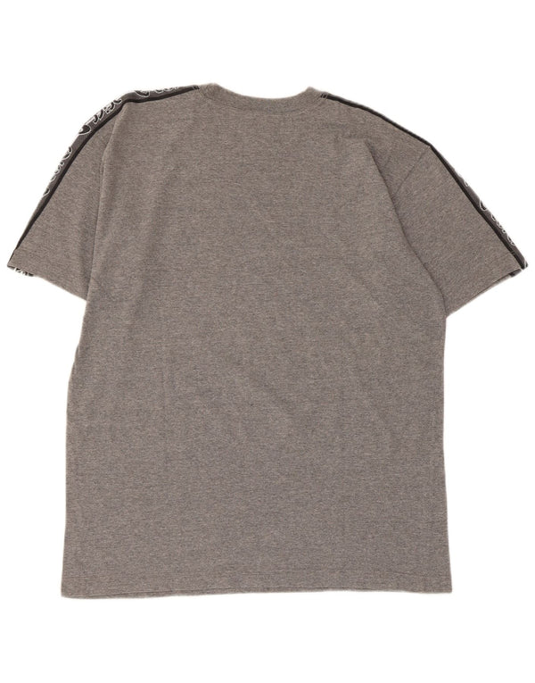 Asics Mens Graphic T-Shirt Top Medium Grey Flecked Cotton