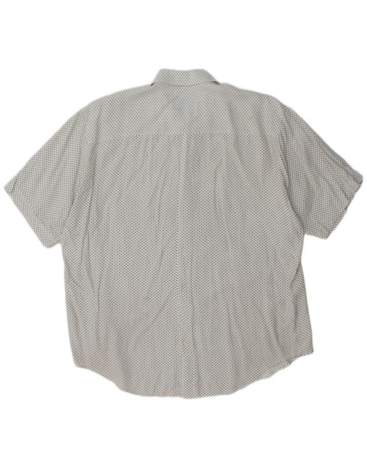 NAZZARENO G. Chemise à manches courtes pour hommes, viscose à pois blanc moyen